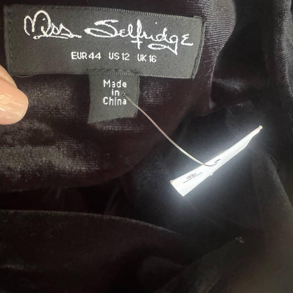 Miss‎ Selfridge Black Velvet Blazer 12 - Picture 8 of 12
